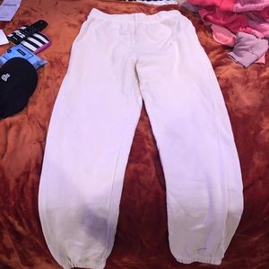 Cream colored sweatpants